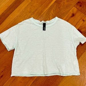 Bobi Mint Green Medium Cropped Cotton Tee